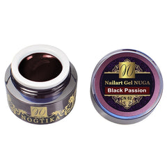 Nailart Color Gel NUGA (without sweat layer) 'Black Passion'