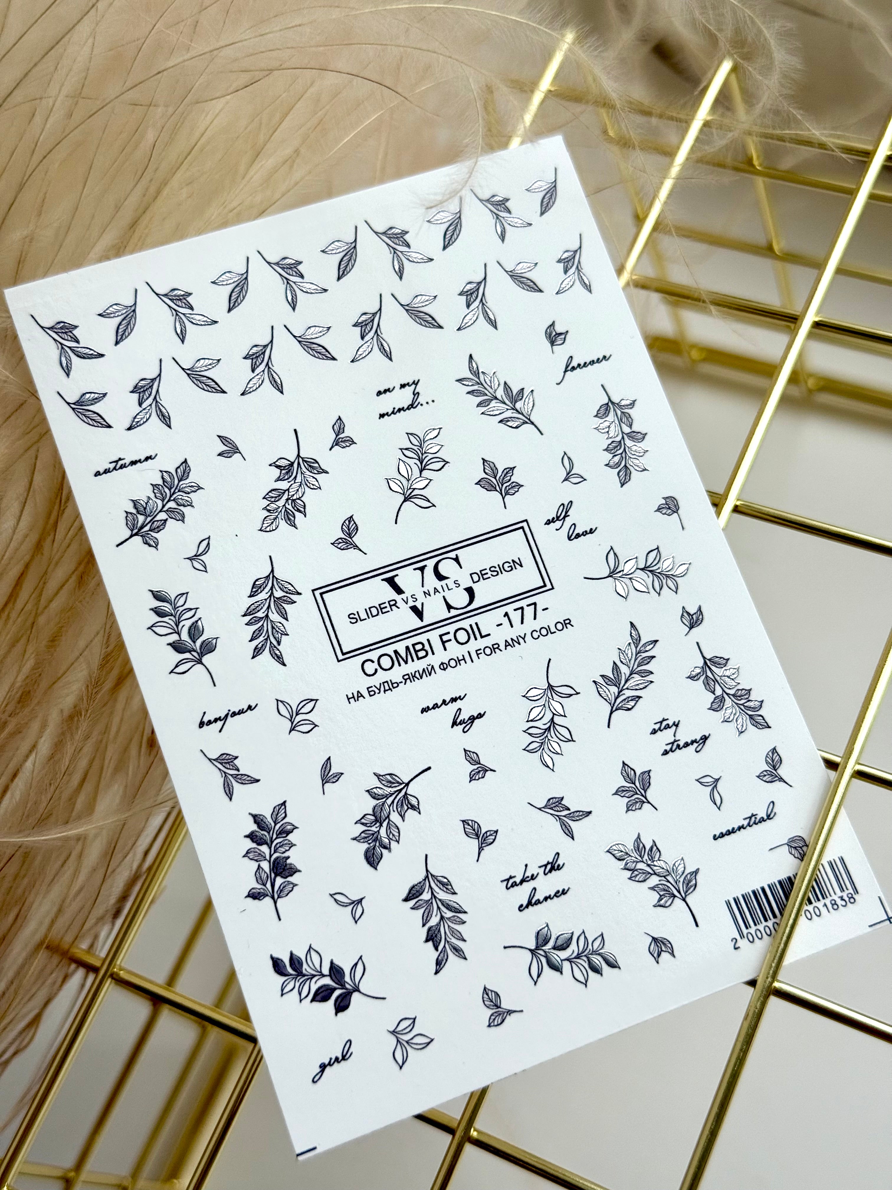 Slider mit Folie (Wasserlösliche Aufkleber) von VS Nails 177 COMBI FOIL