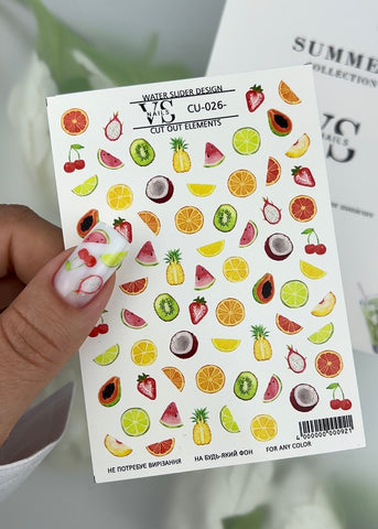 Slider CUT OUT ohne Ausschneiden (Wasserlösliche Aufkleber) CU26 von VS Nails