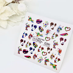 Design del sticker RF039 Faccie (adesivi solubili in acqua) Slider