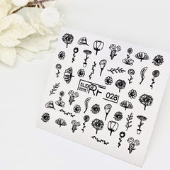 Sticker Design RF028 Fiori (Adesivi Idrosolubili) Slider