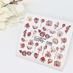 Sticker Design RF058 Fiori (Adesivi Solubili in Acqua) Slider
