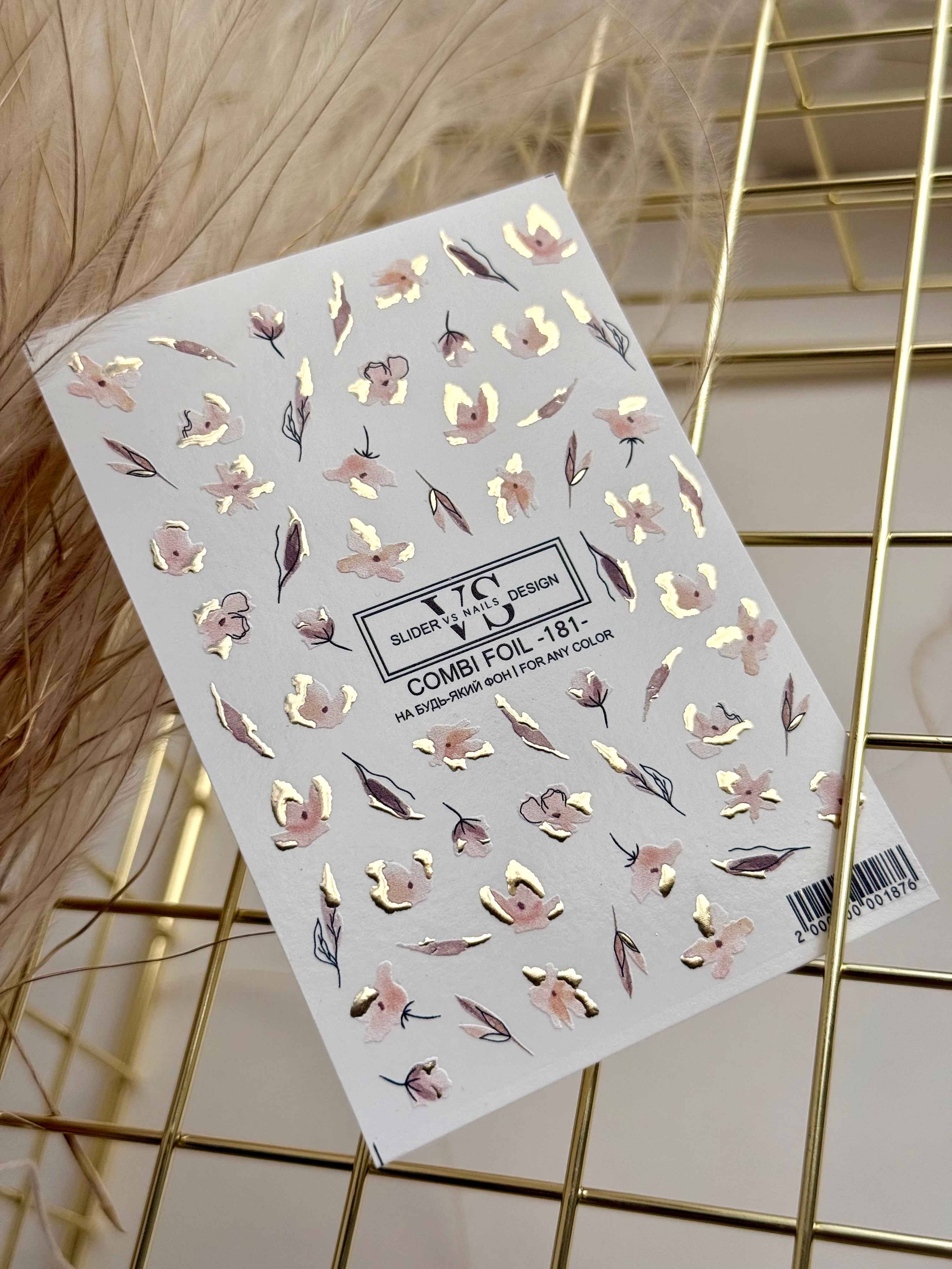 Slider mit Folie (Wasserlösliche Aufkleber) von VS Nails 181 COMBI FOIL