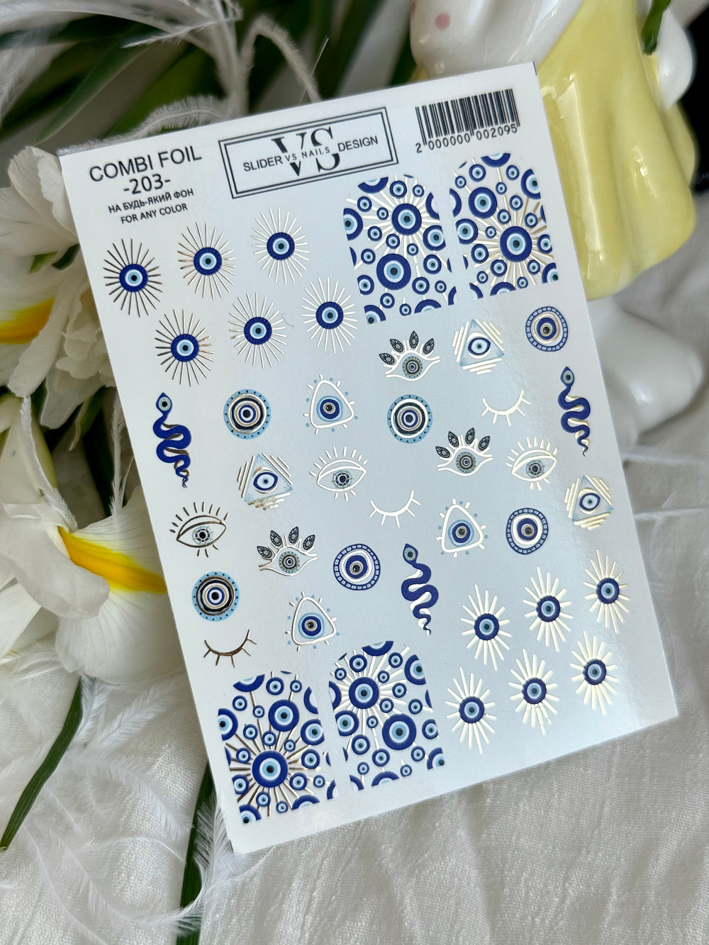 Slider with foil (water-slide decals) by VS Nails 203 COMBI FOIL
