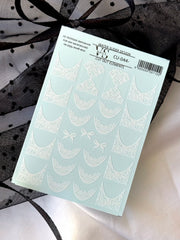 Slider CUT OUT ohne Ausschneiden Lace (Wasserlösliche Aufkleber) CU-044 von VS Nails