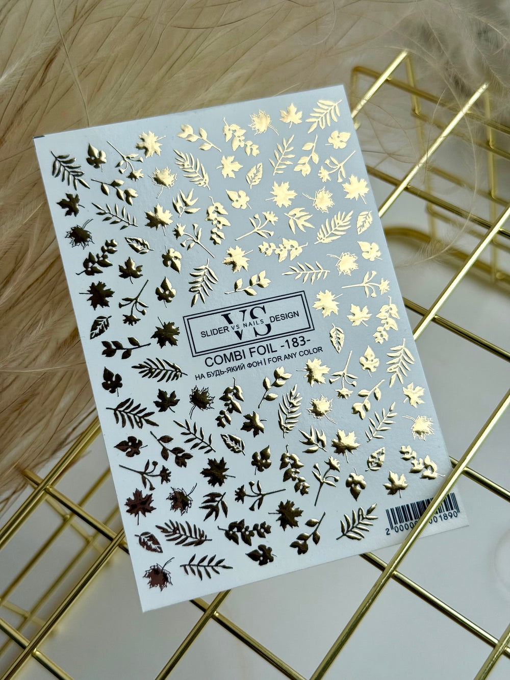 Slider with foil (water-slide decals) by VS Nails 183 COMBI FOIL
