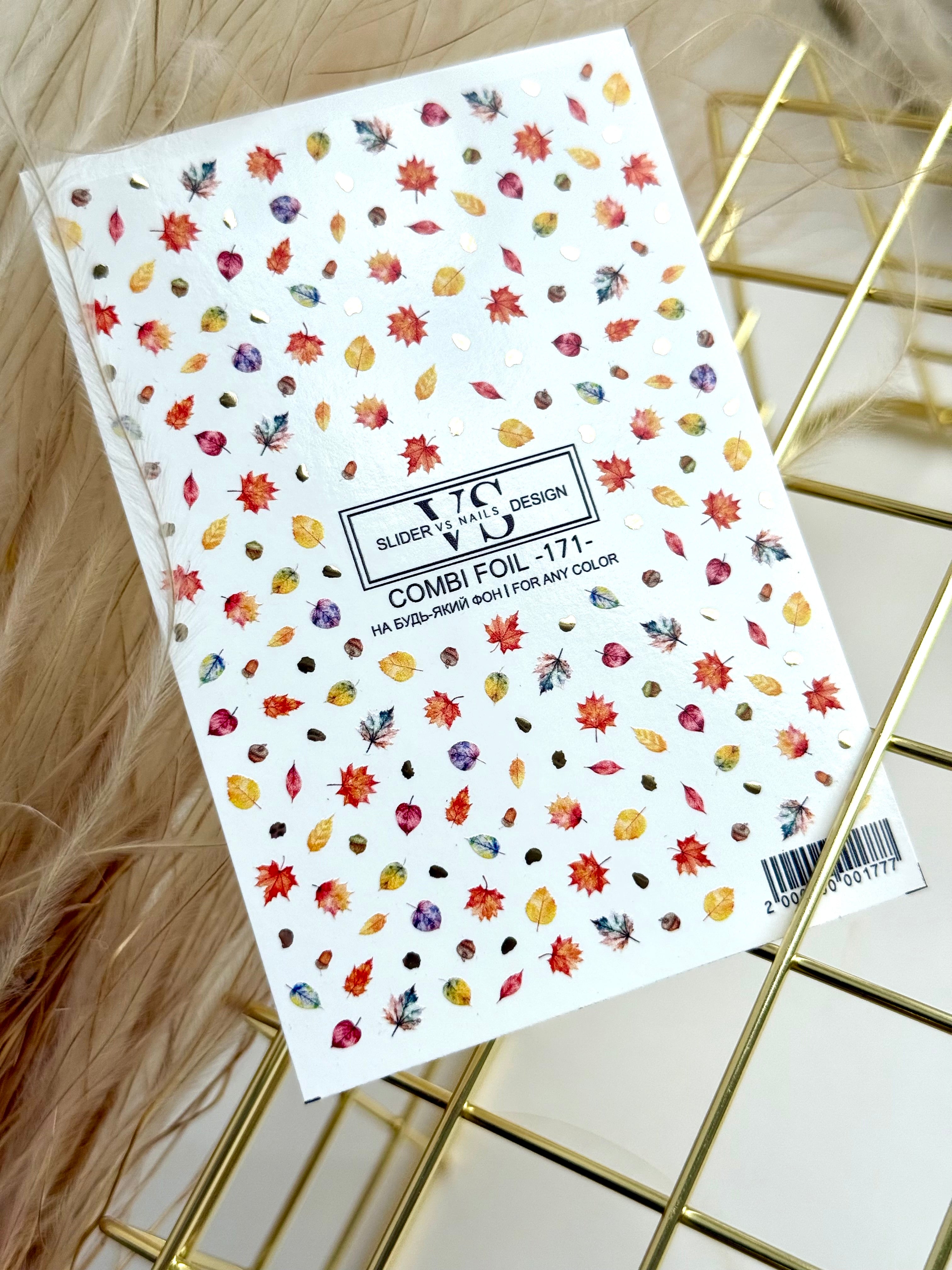 Slider mit Folie (Wasserlösliche Aufkleber) von VS Nails 171 COMBI FOIL