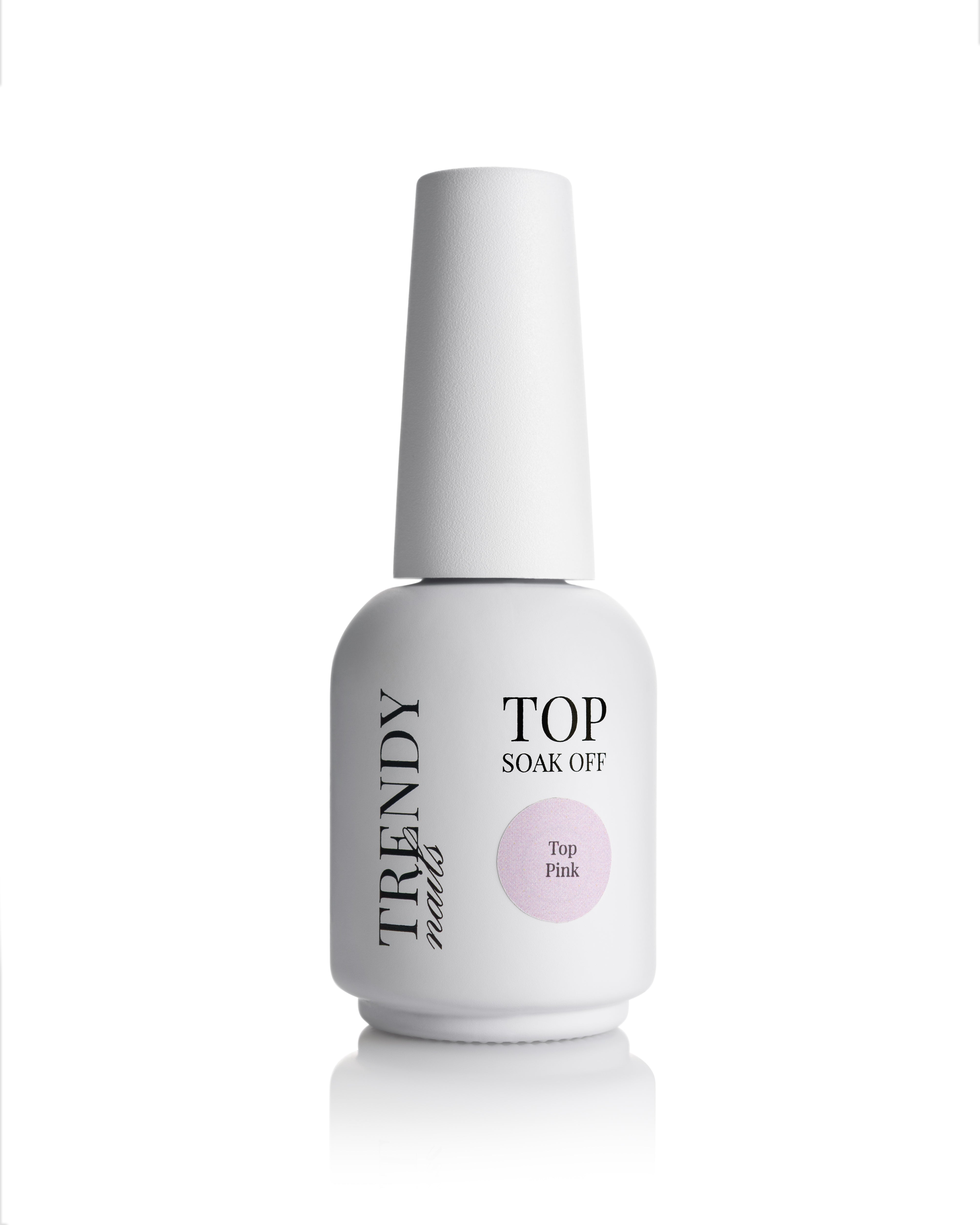 Pink Top Coat БЕЗ ЛИПКОГО СЛОЯ 8/15ml от Trendy Nails