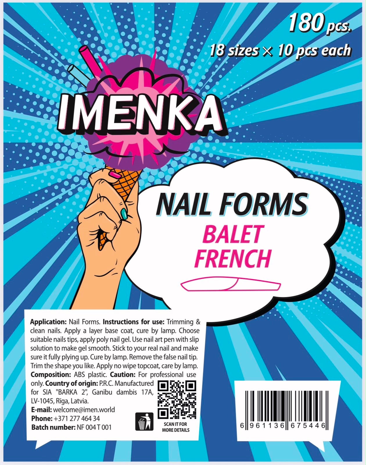 Nail Forms "Balett French" 180 Stk. von Imen