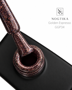 Glitter Gel Polish # 34 Golden Espresso (12ml) TPO-free