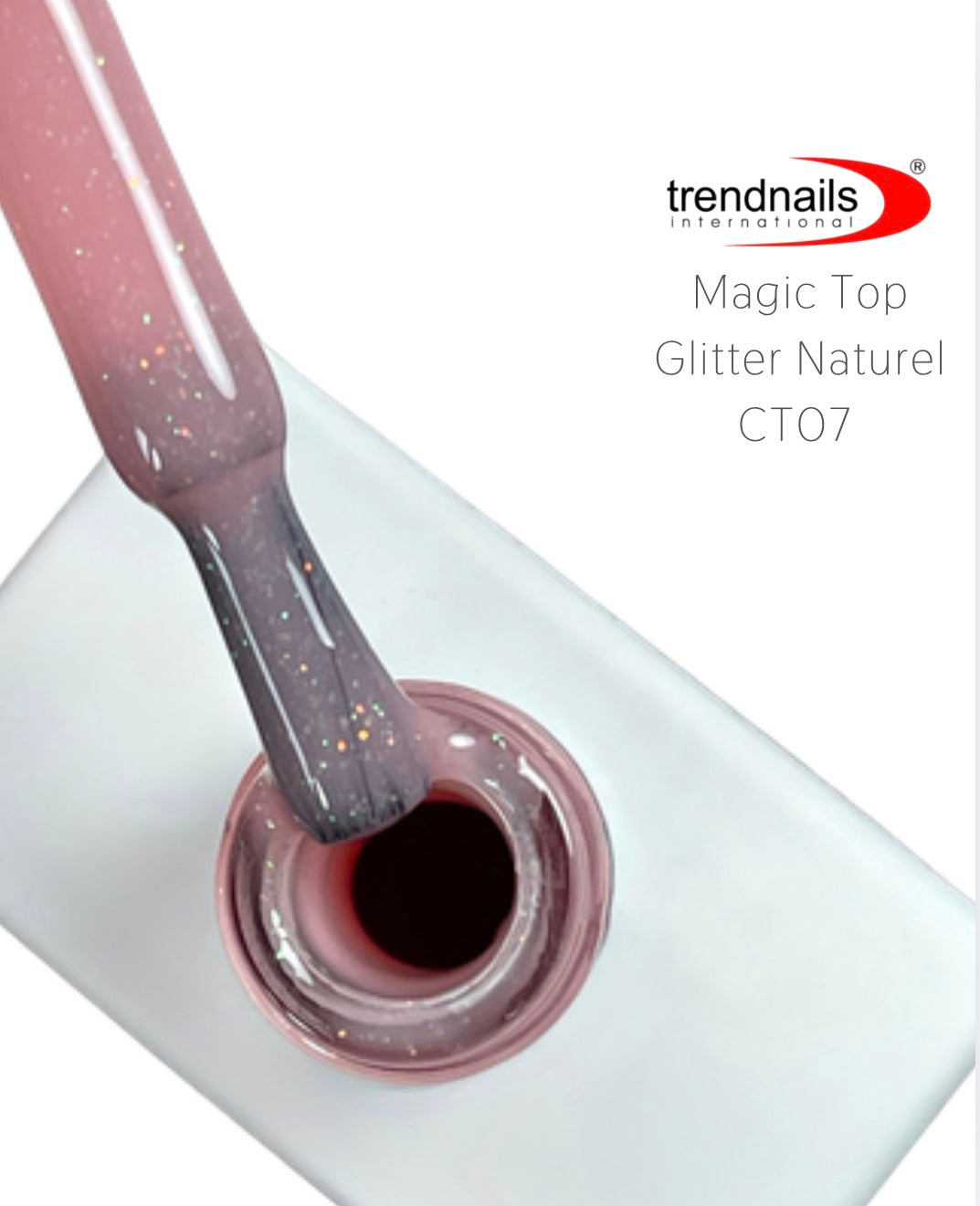 Magic Top No Wipe Versiegler Glitter Naturell (gel lucido senza strato di dispersione) 10ml di Trendnails