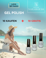 Kaufe 20 LOVE MY NAILS Gel-Polish und zahle nur 10