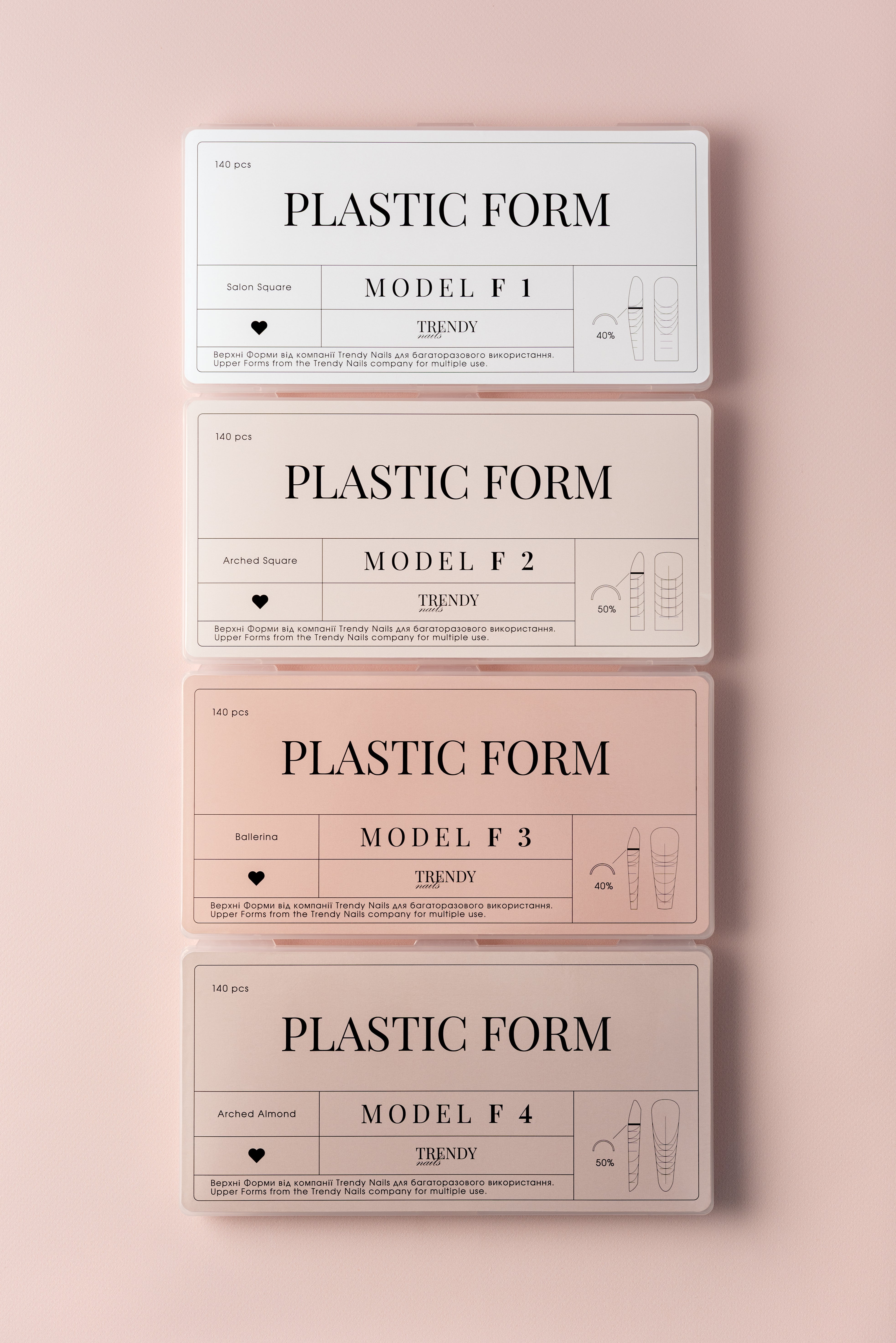 Neue Dual Tips Ballerina Form 140Stk. Model F3 von Trendy Nails