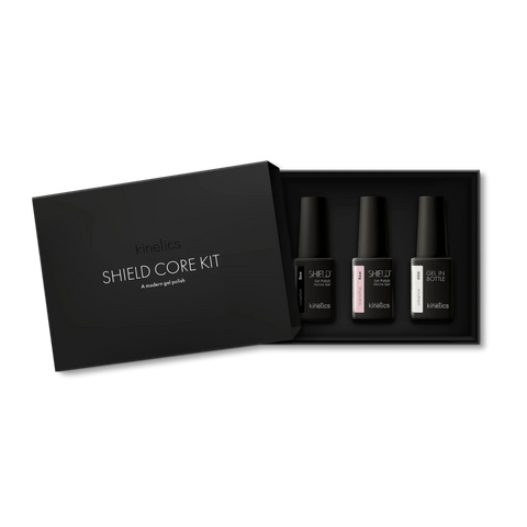 NEU Kinetics Testpaket CORE KIT Shield RubberBase+, FiberBase#902,Gel in Bottle#906 (TPO-free)