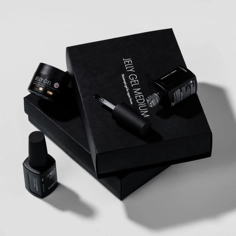 NEU Kinetics  (TPO/HEMA-free) Testpaket TREND TRIO Shield Gel in Bottle #937, #938 und Nude Top Stone#939