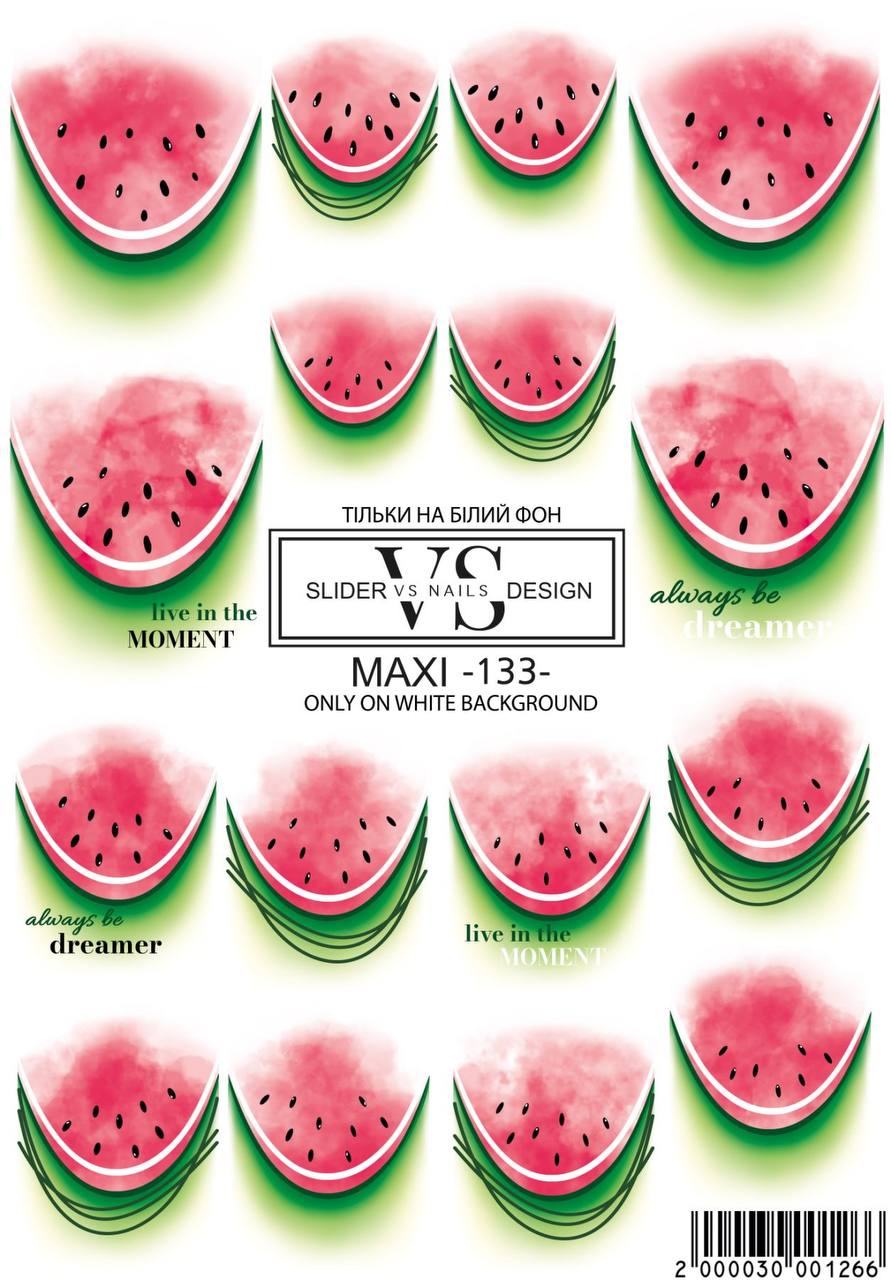 Slider maxi (Wasserlösliche Aufkleber) 133 von VS Nails