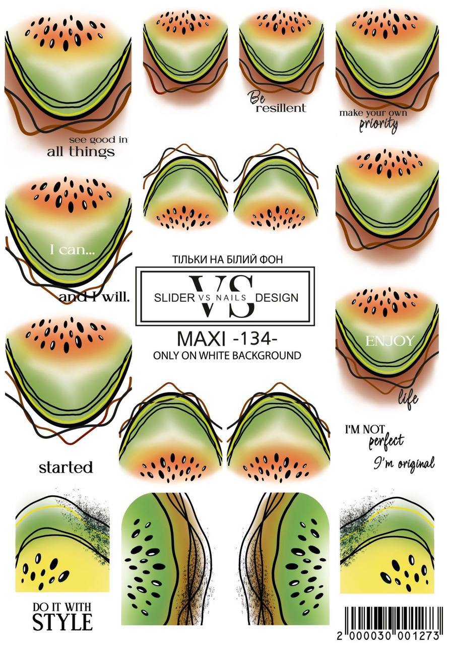 Slider maxi (Wasserlösliche Aufkleber) 134 von VS Nails