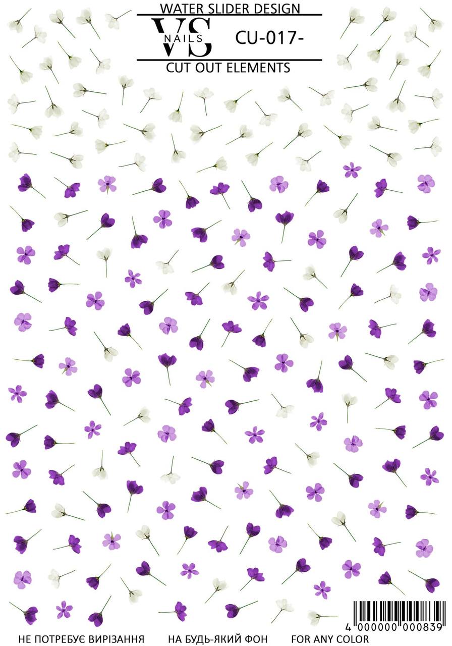 Slider CUT OUT ohne Auschneiden (Wasserlösliche Aufkleber) CU17 von VS Nails