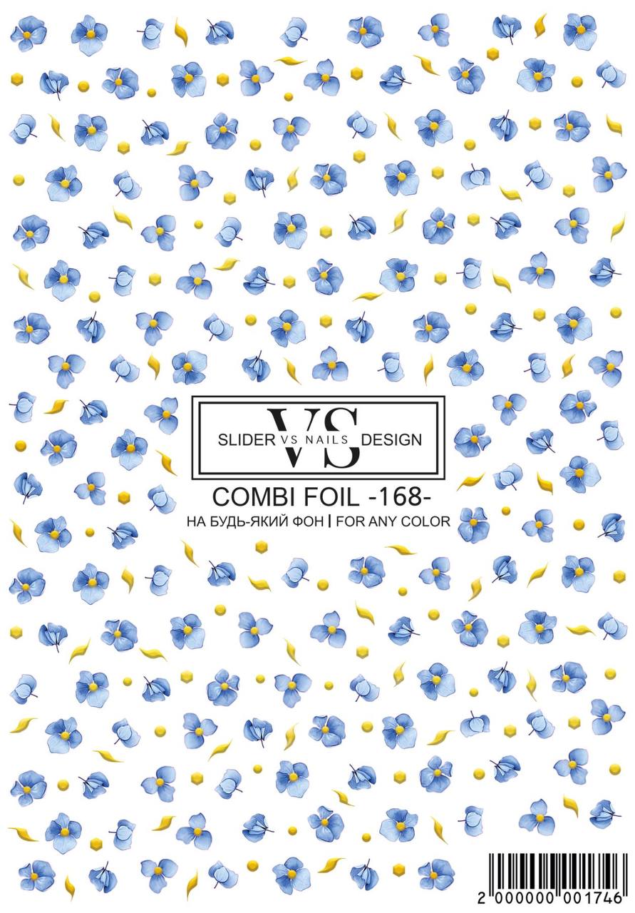 Slider mit Folie (Wasserlösliche Aufkleber) von VS Nails 168 COMBI FOIL