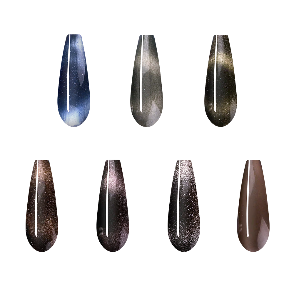 7x8ml Set of Cat Eye Gel MAINE COON von IMEN