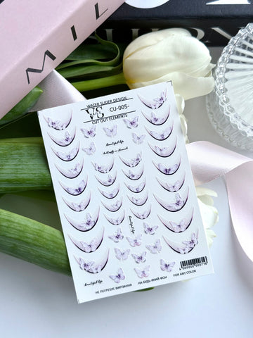 Slider CUT OUT ohne Auschneiden (Wasserlösliche Aufkleber) 05 von VS Nails