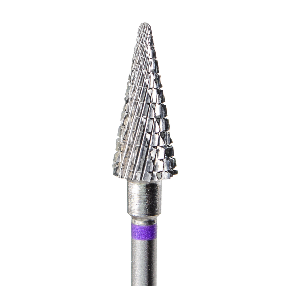 Milling cutter attachment carbide bit round cone pointed (violet) coarse from KMIZ