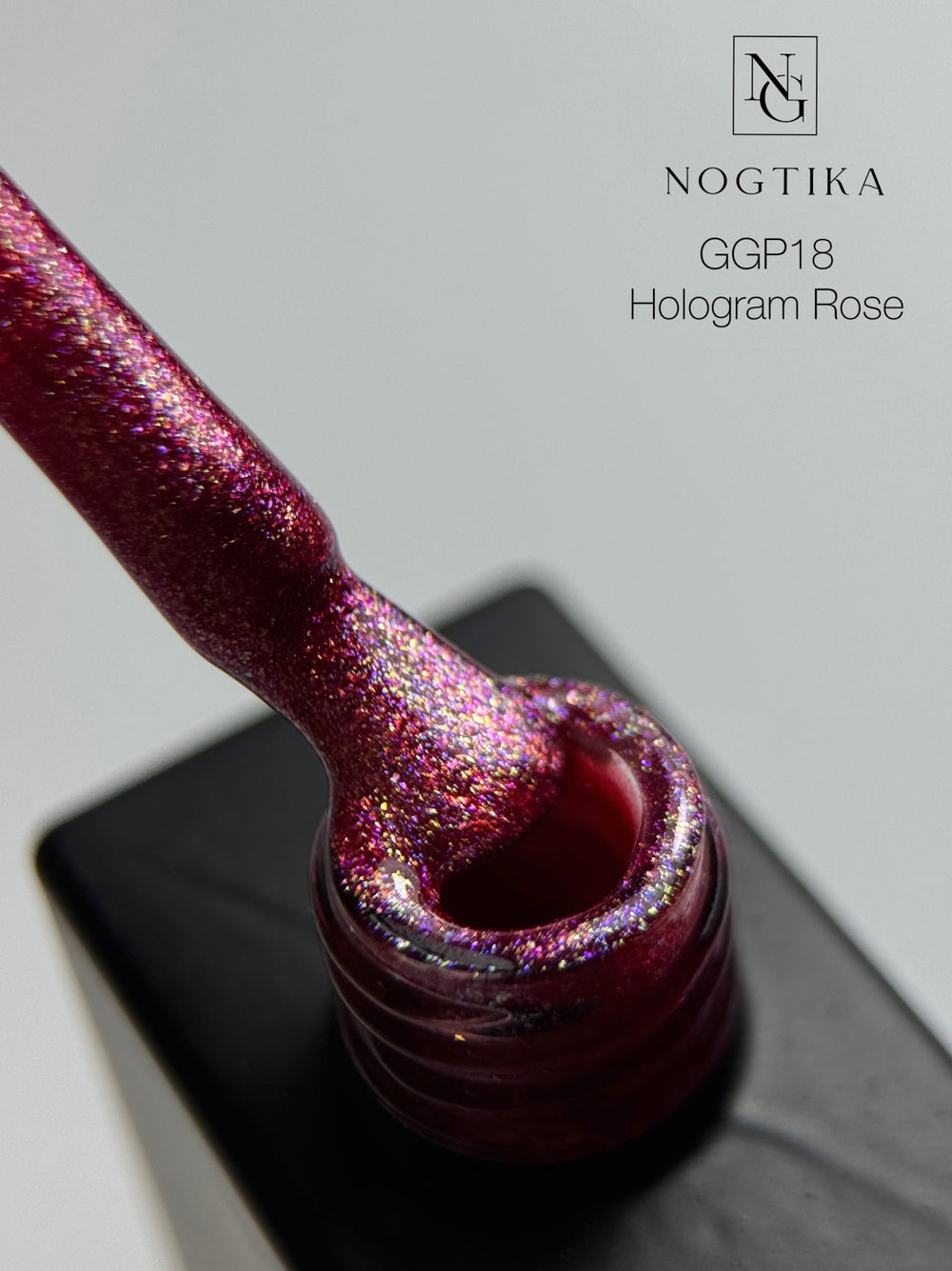 Glitter Gel Polish #18 Hologram Rose (12ml) TPO-free