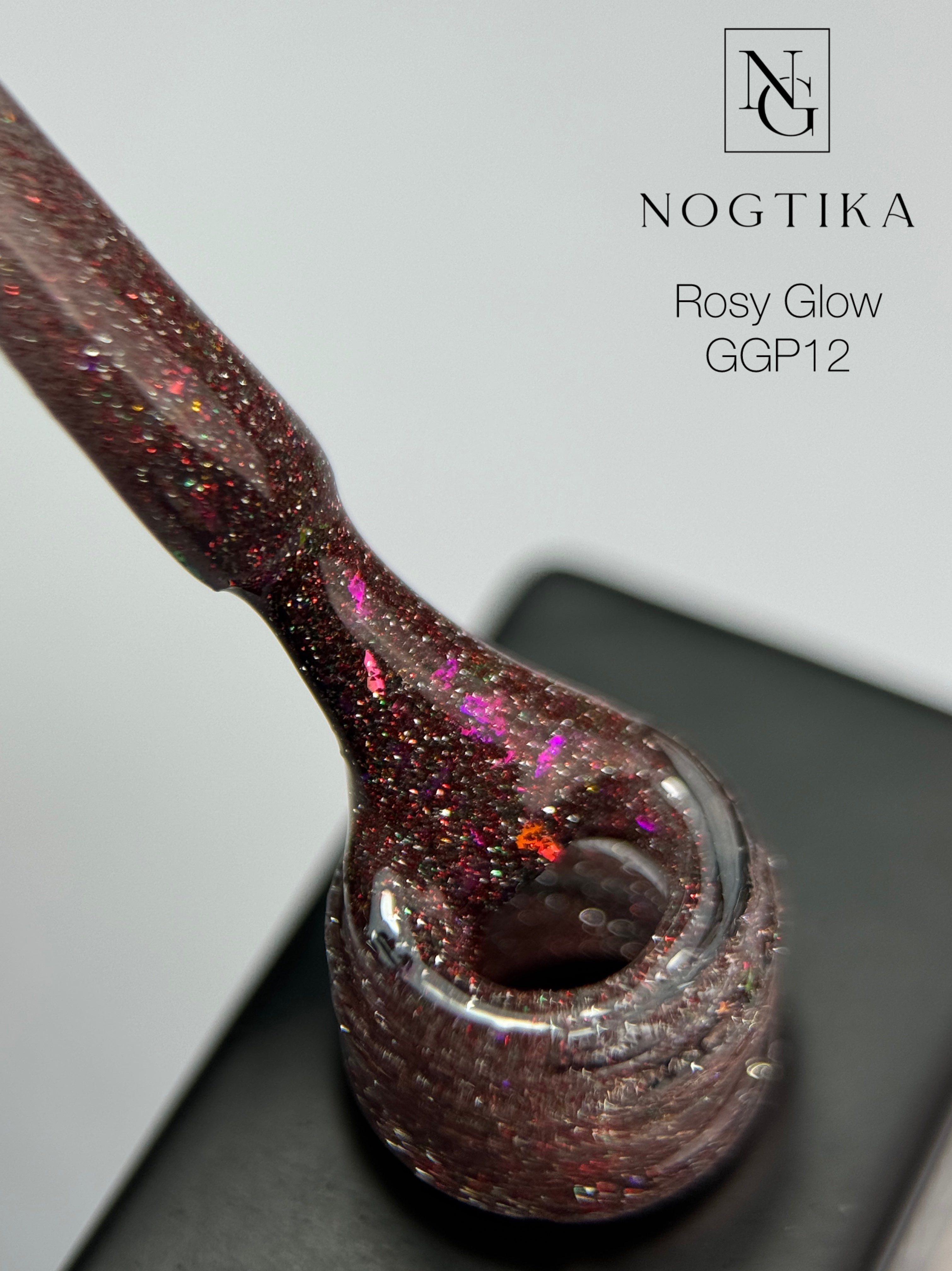 Glitter Gel Polish ROSY GLOW Nr.GGP12 (12ml) TPO-free