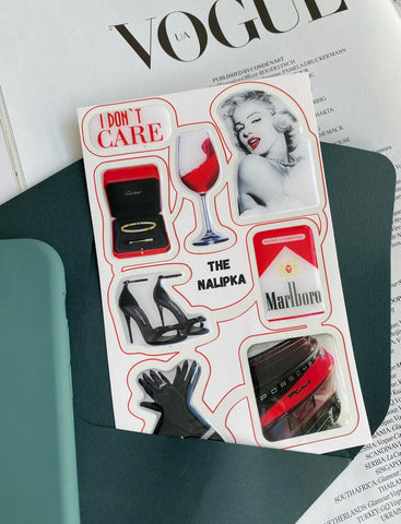 Coole selbstklebende 3D Aufkleber für Ihr Handy, Tablet, Notebook und Laptop Red Mood/ Marlboro