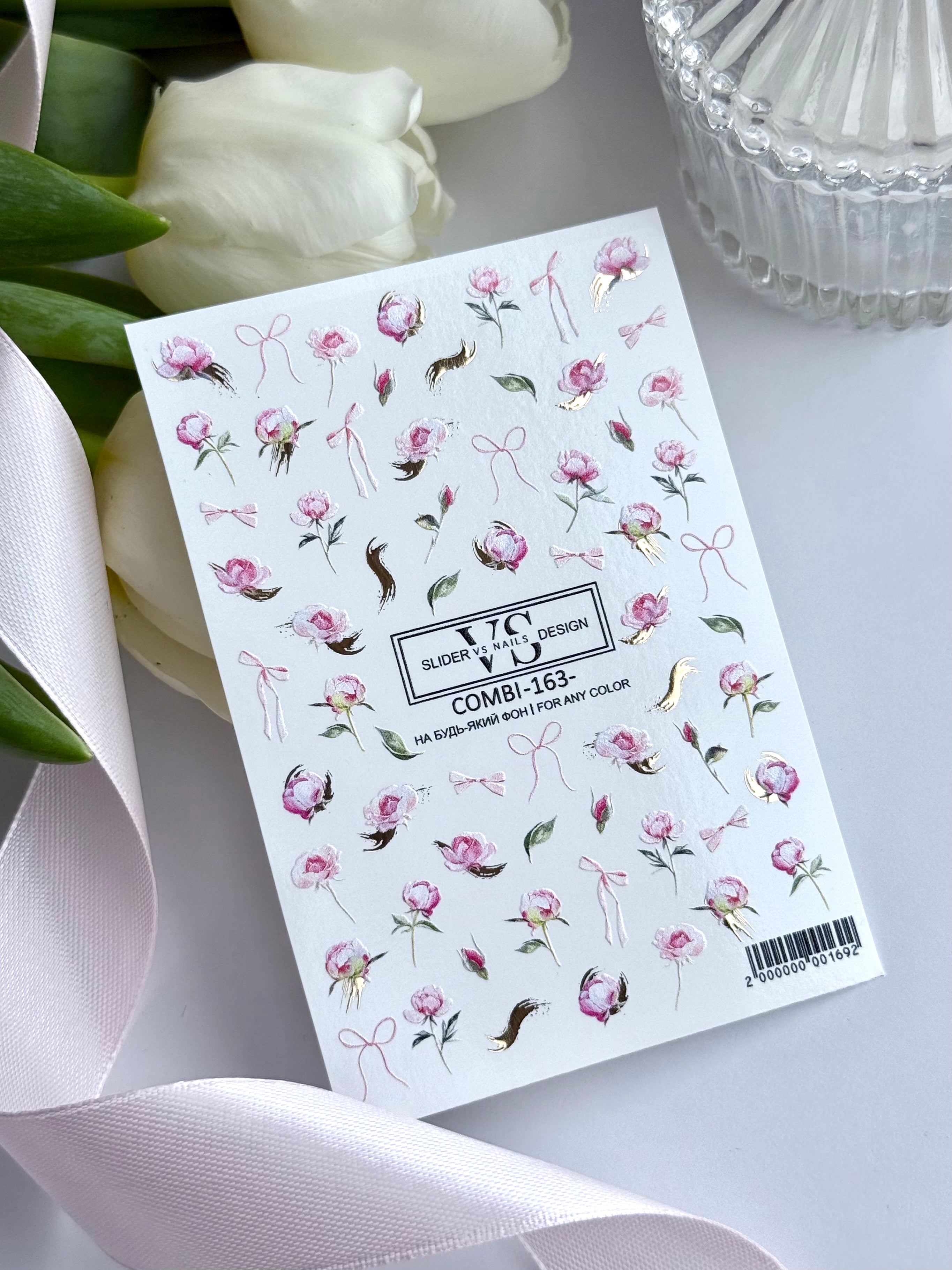 Slider mit Folie (Wasserlösliche Aufkleber) von VS Nails 163 COMBI FOIL