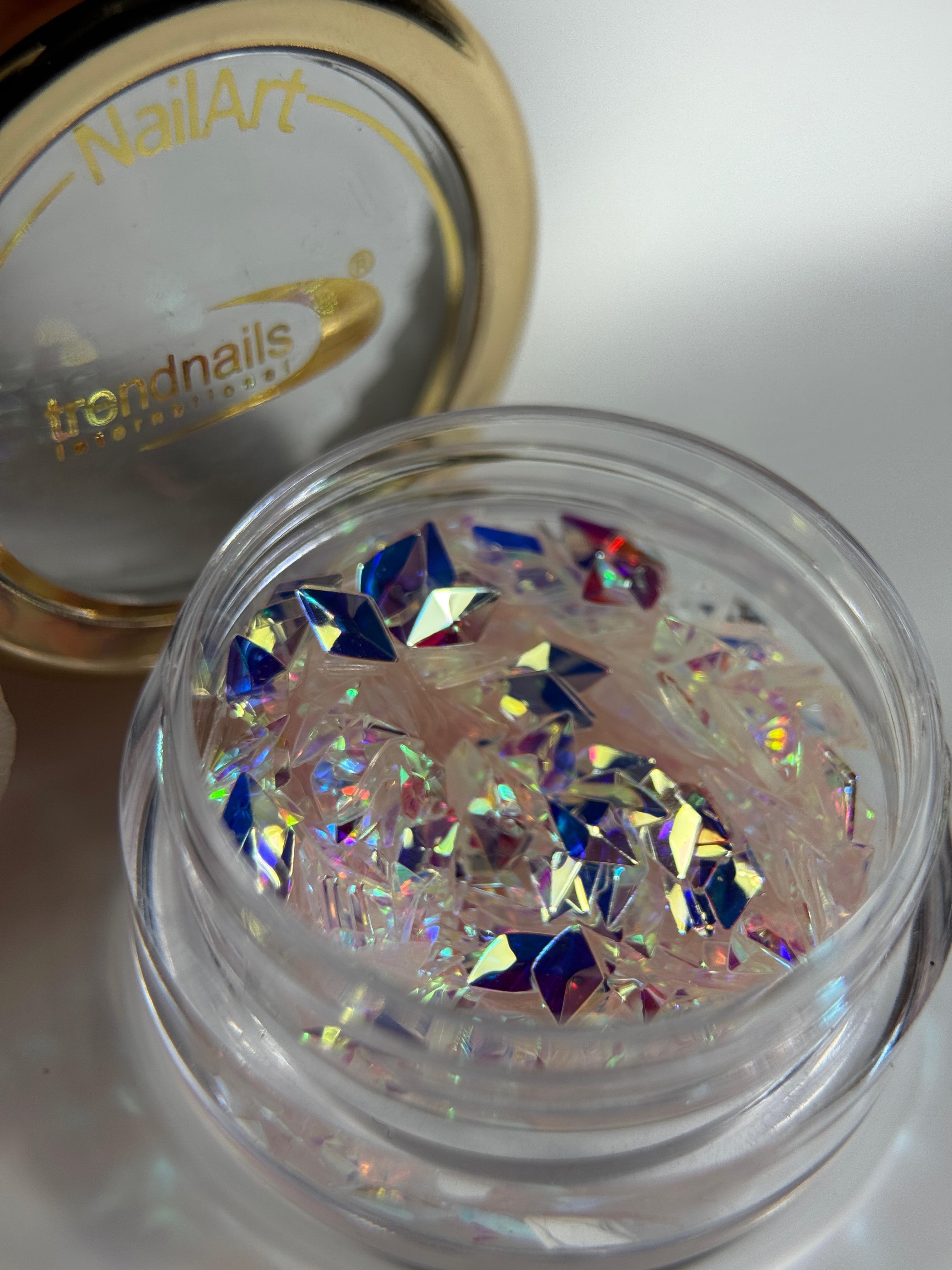 Nail Art Pailletten in verschiedenen Farben irisierend Raute von Trendnails