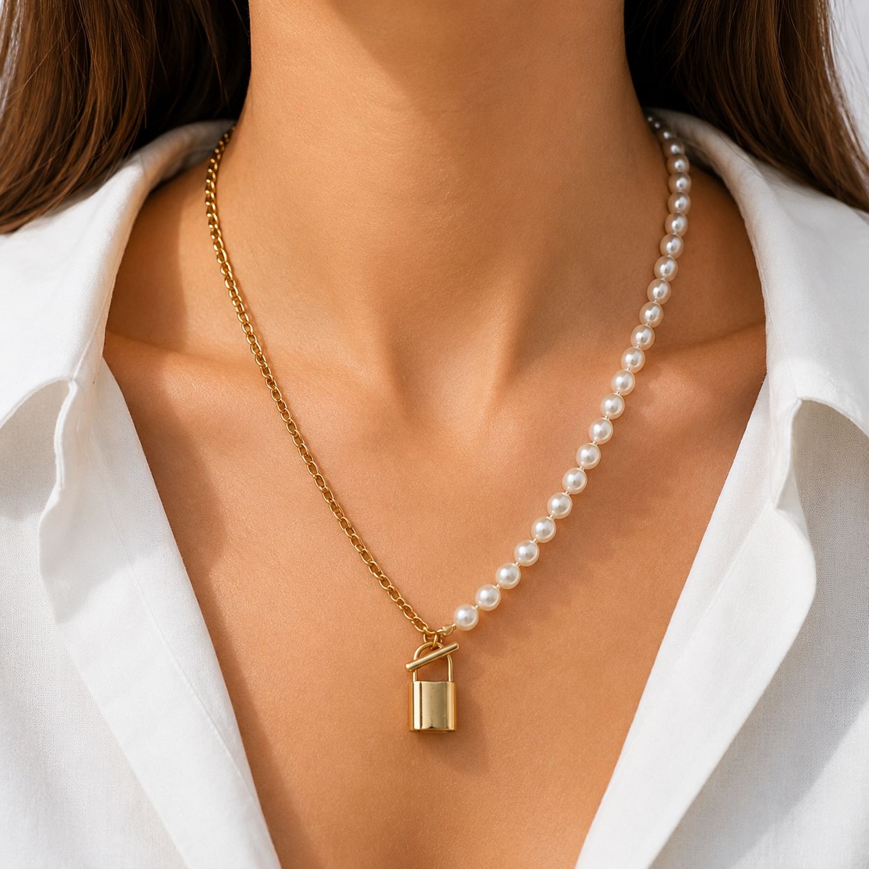 Stylische Kette (Modeschmuck) in gold 3
