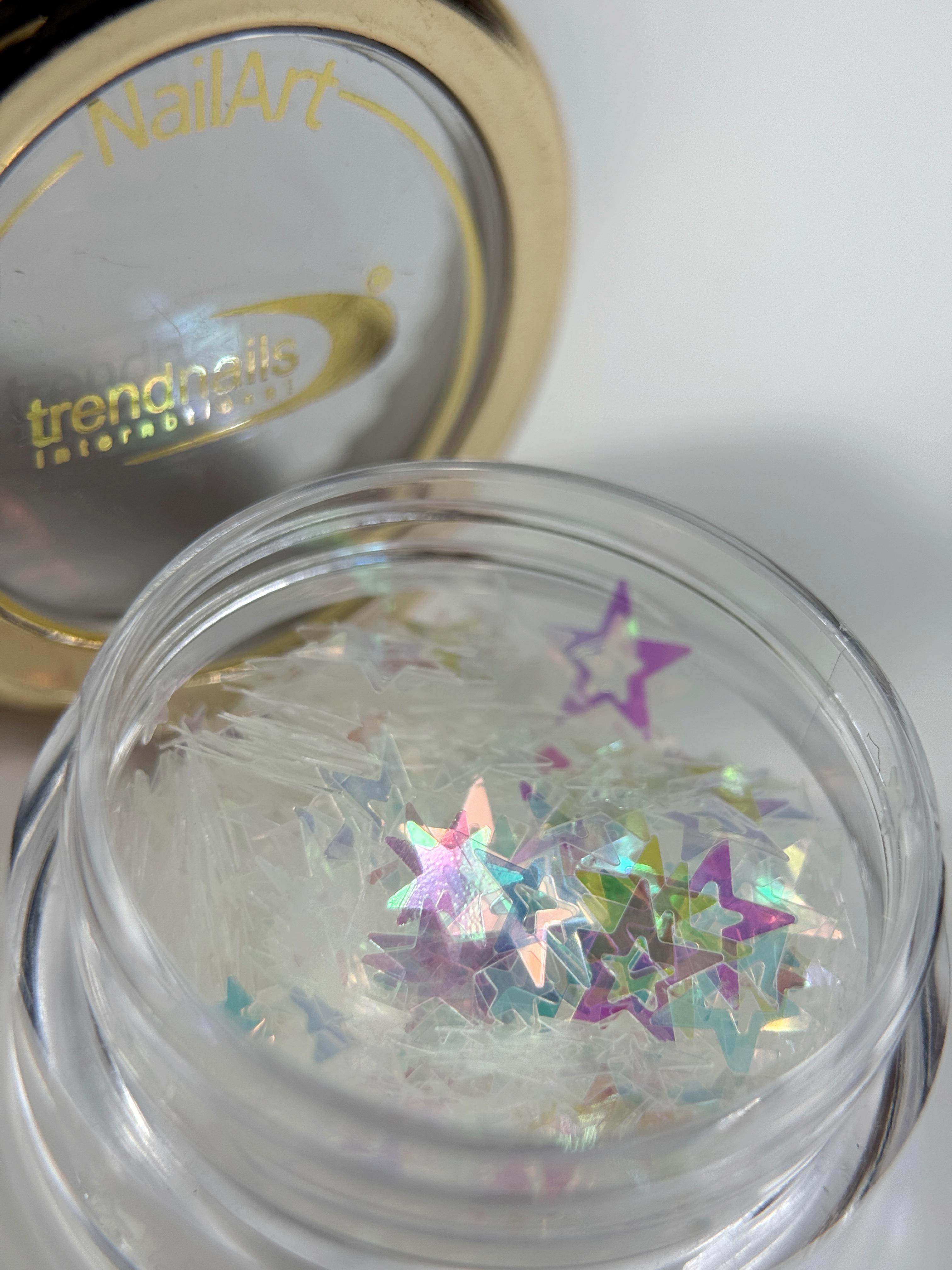 Nail Art Pailletten irisierend in verschiedenen Formen von Trendnails