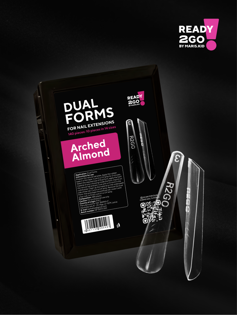 R2GO Dual Tips Arched Almound 140 Stk. von MARIS.KID 1 Packung